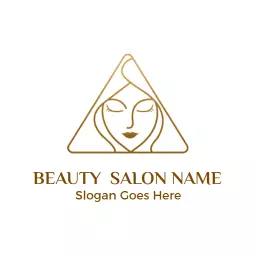 Gold geometric skin care logo design