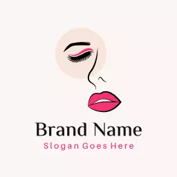 Minimal beige makeup logo design
