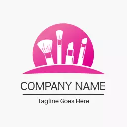 Minimal pink cosmetic logo