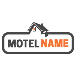Hotel logo in minimal motel name