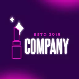 Bright purple cosmetic logo