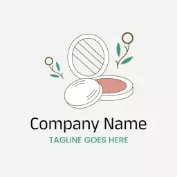 Soft pastel makeup logo design