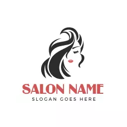 Pink badge hair salon logo