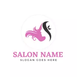 Light pink beauty salon logo design