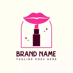 Classic pink makeup logo template
