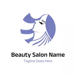 Stylish purple beauty salon logo