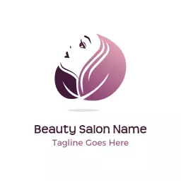 Pink stylish beauty salon logo
