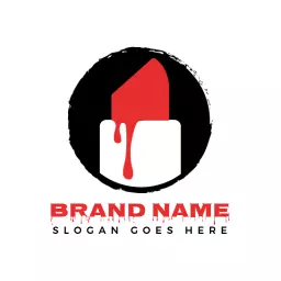 Bold circle graphic cosmetic logo