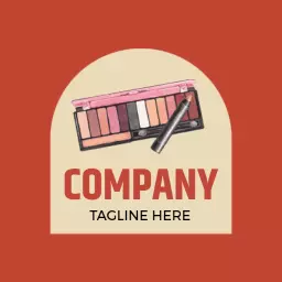 Vintage makeup logo template