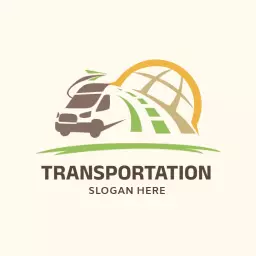 Transport logo design in global route