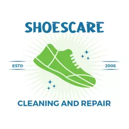 Minimal green design shoes logo