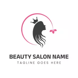 Minimal outline beauty salon logo