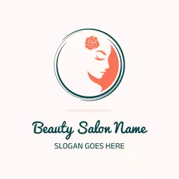 Pastel floral beauty salon logo