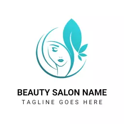 Simple teal beauty salon logo
