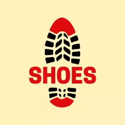 Yellow retro emblem shoes logo